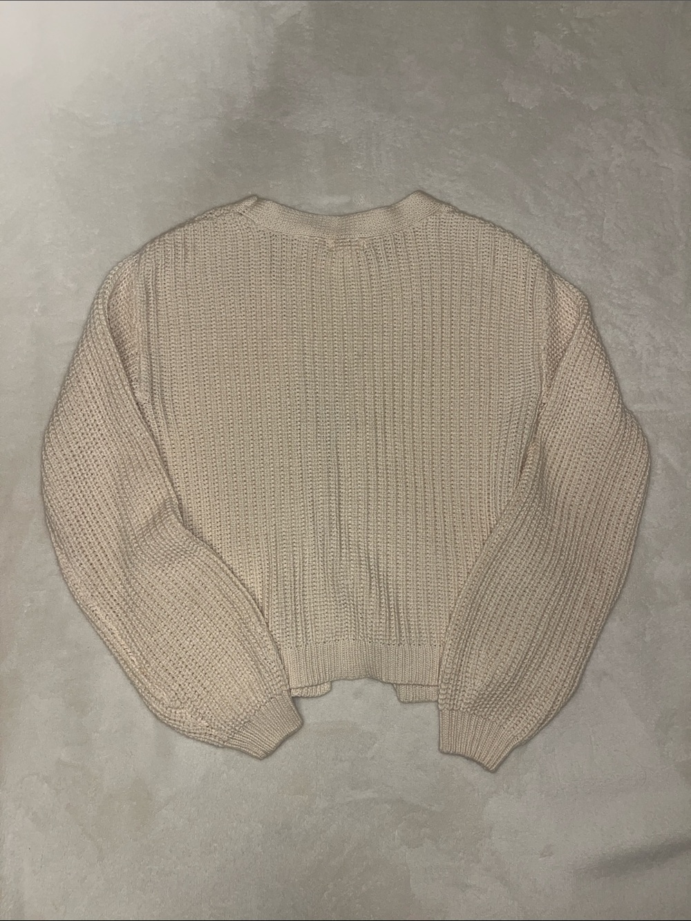 Target Cream Ribbed Button-Front Kids Cardigan - Picture 3 of 3